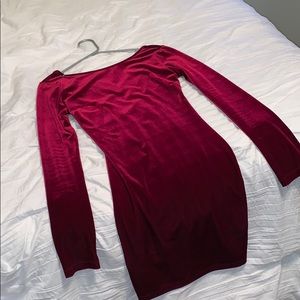 Velvet maroon dress!
